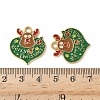 304 Stainless Steel Enamel Pendants STAS-L300-012G-25-3