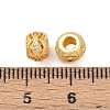 Brass Micro Pave Clear Cubic Zirconia Beads KK-C142-12B-G-3