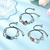 Gemstone & Nylon Thread Adjustable Multi-strand Bracelets BJEW-MZ00238-2