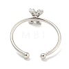 Rack Plating Brass Open Cuff Rings for Women RJEW-F162-02P-X-3