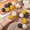 15Pcs 3 Colors Wicker Rattan Balls AJEW-SC0004-25B-3