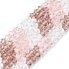 Transparent Gradient Color Glass Beads Strands GLAA-F131-01B-04-2