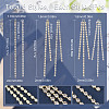 24Pcs 6 Style Brass Rhinestone Cup Chain Big Pendants KK-SC0003-22-2