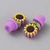 Sunflower Flowerpot Food Grade Eco-Friendly Silicone Beads SIL-TAC0002-20F-2