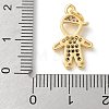 Brass Micro Pave Cubic Zirconia Pendants KK-P292-21E-G-3