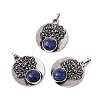 Natural & Synthetic Gemstone Alloy Pendants FIND-E023-05AS-2