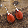 Teardrop Brass Dangle Earrings FS-WGF2982-12-1