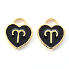 Light Gold Plated Alloy Enamel Pendants ENAM-R136-30-17-2