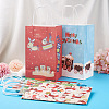 Magibeads 24Pcs 4 Style Christmas Theme Kraft Paper Gift Bags CARB-MB0001-08-5
