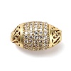 Brass Micro Pave Cubic Zirconia Beads KK-L229-022G-1