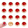20Pcs 1-Hole Flat Round Zinc Alloy Rhinestones Buttons ALRI-NB0001-20A-1