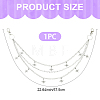 Iron & Brass Star Tassel 3 Layer Pants Chains for Jeans with Alloy Swivel Lobster Claw Clasps HJEW-YW00426-2