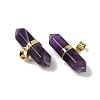 Natural Amethyst Double Terminal Pointed Pendants G-NH0001-15G-10-2