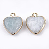Electroplate Natural Amazonite Pendants X-G-T112-03C-2