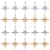 32Pcs 2 Colors Alloy with Rhinestone Pendants FIND-SC0023-34-1