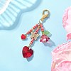 Glass Seed Beaded Pendant Decorations HJEW-MZ00405-02-1