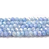 Faceted Electroplated Glass Beads Strands X-GLAA-C023-02-C16-2