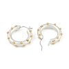 Brass Ring Hoop Earrings EJEW-Q391-22S-3