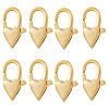 8Pcs Brass Heart Lobster Claw Clasps KK-TA0002-71-1