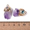Natural Amethyst Geode Pendants G-N366-01G-3