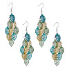 2 Pairs 430 Stainless Steel Leaf Dangle Earrings EJEW-TA0001-83D-2