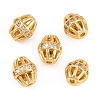 Brass Micro Pave Clear Cubic Zirconia Beads KK-Z162-13G-1