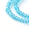 Electroplate Glass Beads Strands X-EGLA-R048-2mm-08-1