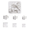 1 Box 9Pcs 304 Stainless Steel Cuff Pad Ring Settings DIY-PJ0001-11-1