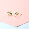 Brass Micro Pave Clear Cubic Zirconia Stud Earrings FS-WGE47D1-20-1