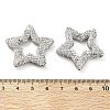 Star Shape Polymer Clay Rhinestone Beads CLAY-NH0001-06M-3