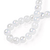Electroplate Imitation Jade Glass Beads Strands GLAA-T032-J6mm-AB01-5