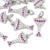 SHEGRACE Brass Micro Pave Cubic Zirconia Pendants XGRQ1U118-381P-1