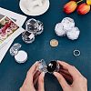 40Pcs 2 Colors Octagon Transparent Plastic Ring Boxes CON-CA0001-019-3