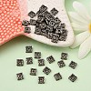 Brass Rhinestone Spacer Beads RB-A013-6x6-01B-5