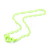 Personalized Opaque Acrylic Cable Chain Necklaces NJEW-JN03432-05-1