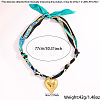 304 Stainless Steel Embossed Human Face Heart Pendant Scarf Necklaces for Women WGB9B2C-01-4