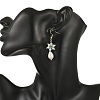 Anti-Tarnish Electroplate Bicone Glass Pearl Teardrop Beads Dangle Earrings EJEW-MZ00765-01-5