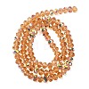 Electroplate Transparent Glass Beads Strands EGLA-A046-01B-25-3