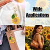 Handmade Crochet Sunflower & Alloy Enamel Bee Keychain KEYC-YW00305-6