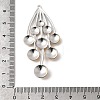 Two Tone 304 Stainless Steel Big Pendants X-STAS-B120-01GP-03-3
