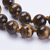 Natural Tiger Eye Beaded Necklaces NJEW-P202-36-A31-2