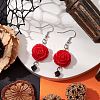 Resin Pendants Earrings EJEW-JE06013-2