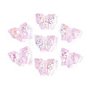 Electroplate Transparent Glass Beads Strands EGLA-T029-06C-2
