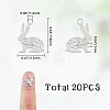 20Pcs 201 Stainless Steel Bunny Pendants STAS-HY0001-02P-2