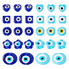 68Pcs 10 Styles Handmade Evil Eye Lampwork Beads LAMP-TA0002-71-3