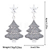 Christmas Alloy Dangle Stud Earrings FS-WG10992-07-1