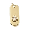 Brass Micro Pave Clear Cubic Zirconia Pendants CU-CBAEEA8-29G-1