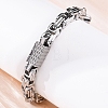 201 Stainless Steel Byzantine Chain Bracelets BJEW-B078-166P-4