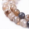 Natural Striped Agate/Banded Agate Beads Strands G-G582-6mm-57-3