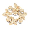 Butterfly Alloy & Rhinestone Lapel Pin Brooches JEWB-G047-03G-2